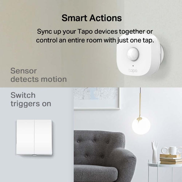TP-Link Tapo S220 Smart 868MHz Light Switch 2-Gang 1-Way, No Neutral required