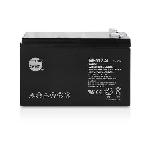 RCT SENRY 12V DC 7AH RECHARGEABLE SEALED AGM BATTERY
