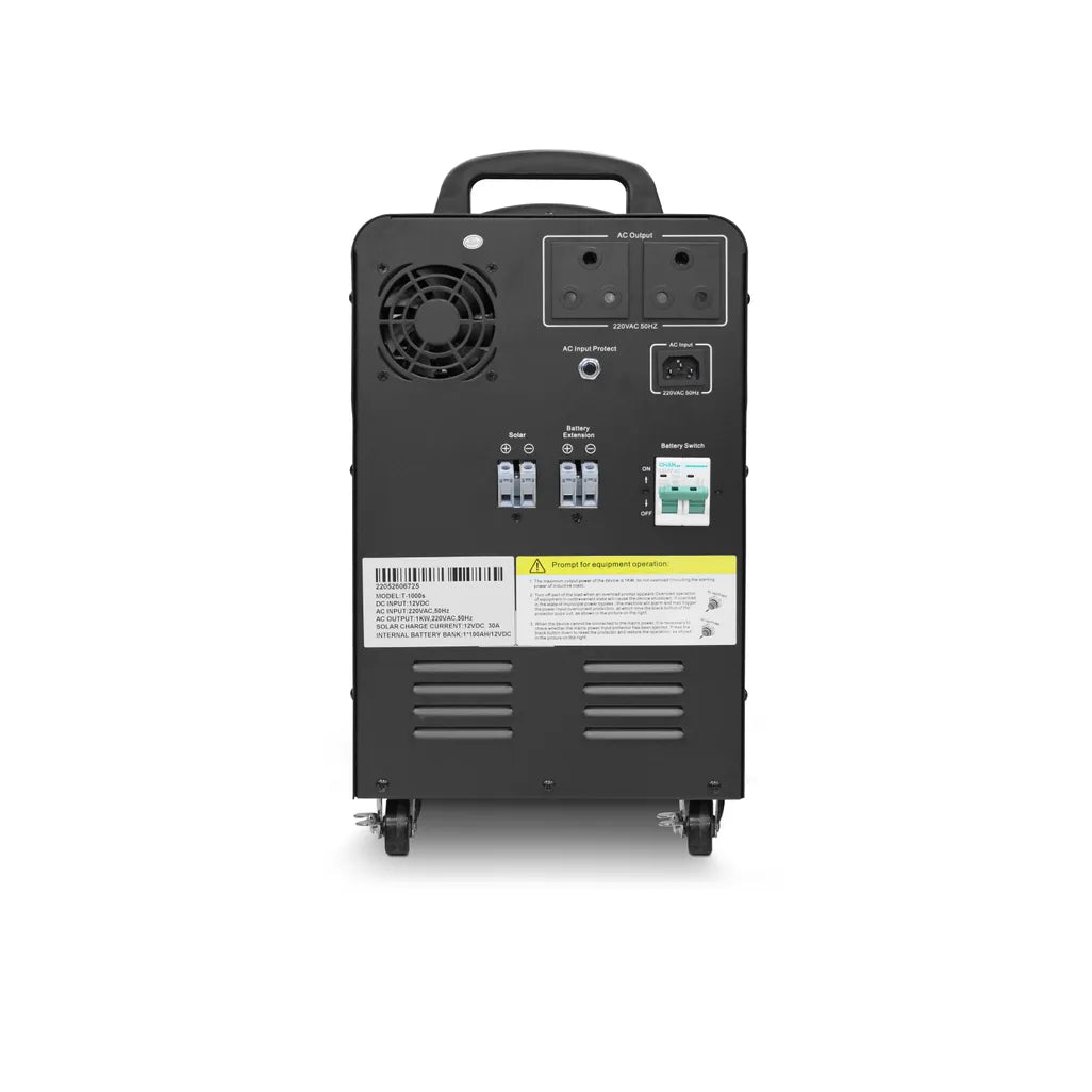 RCT MEGAPOWER 1KVA/1000W INVERTER TROLLEY WITH 1 X 100AH GEL BATTERY (Warranty Electronics- 1 year; Batteries 6 Month)