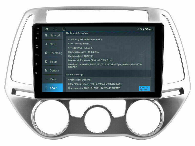 Hyundai i20 Android Headunit Apple Carplay/Android Auto 2008-2012