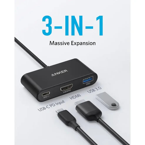 PowerExpand 3-in-1 USB-C PD Multi-Function Hub with 4K HDMI, 100W PD Adapter A8339
