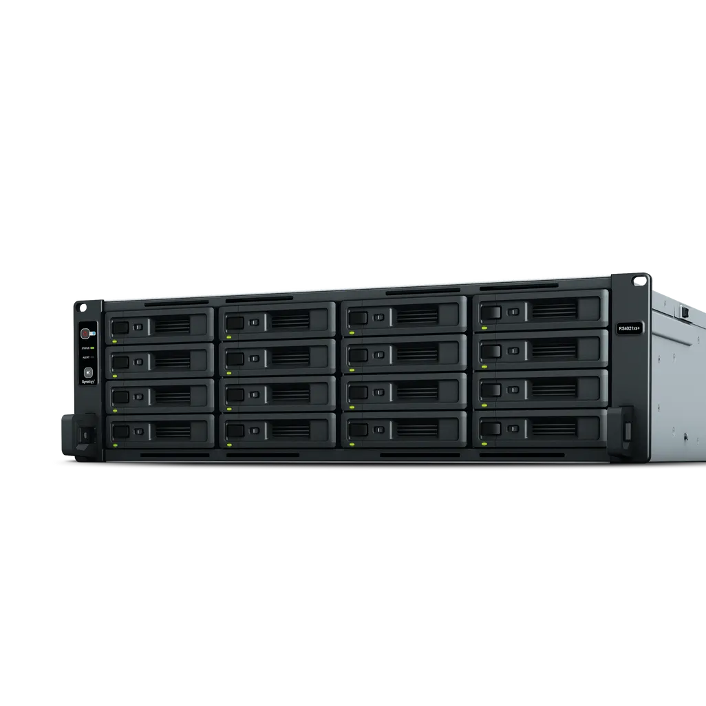 RackStation 16-bay (up to 40-bay); Octa Core 2.1 GHz; 16GB DDR4 ECC UDIMM RAM (up to 64GB); 4x GbE LAN; 2x10GbE LAN; 2x USB3.2