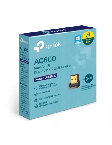 TP-Link AC600 Nano WiFi Bluetooth 4.2 USB Adapter | Archer T2UB Nano