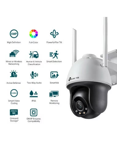 TP-Link VIGI 4MP Full Colour Wi-Fi Pan/Tilt Network Camera