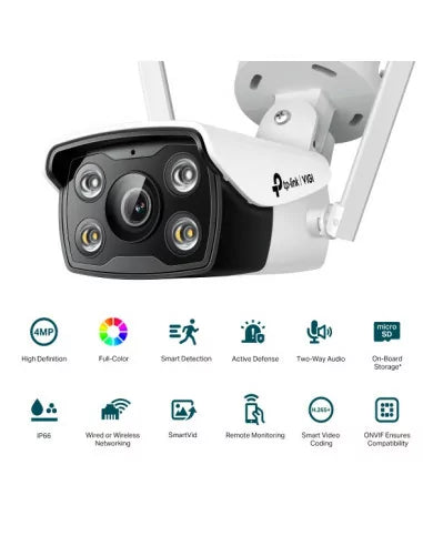 TP-Link VIGI 4MP Outdoor Full-Color Wi-Fi Bullet Network Camera