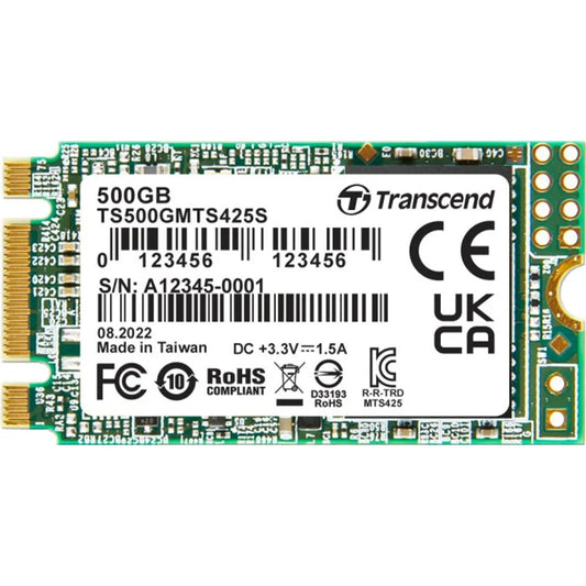 Transcend 425S, 500 GB, M.2, 530 MB/s, 6 Gbit/s