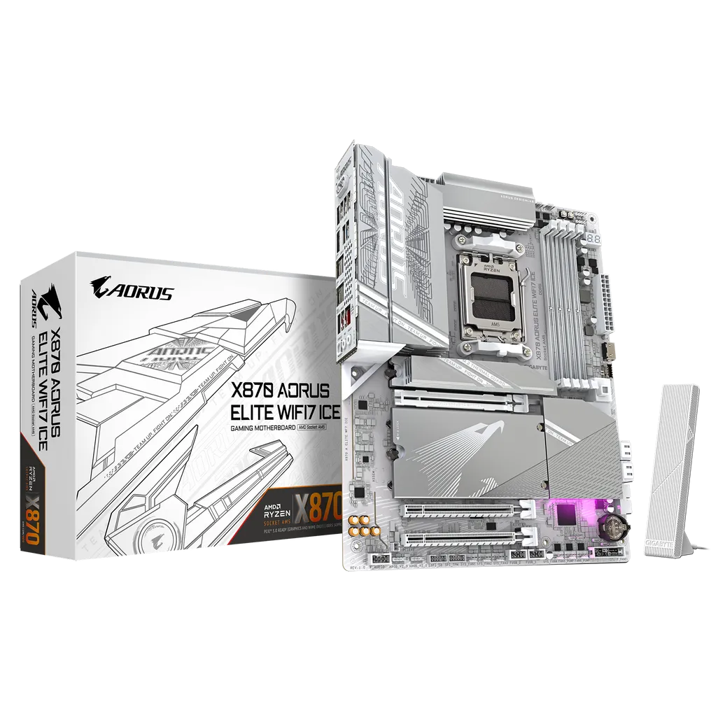 GIGABYTE Aorus AMD X870 Chipset for AMD AM5; 4x DDR5; 4x M2; 2x HDMI (1x Front)/2 x USB4® USB Type-C®; ATX.
