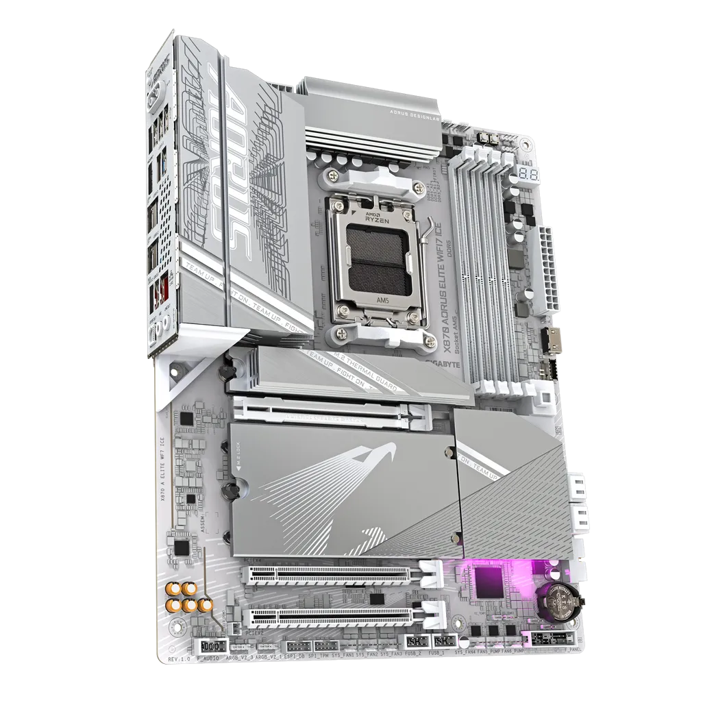 GIGABYTE Aorus AMD X870 Chipset for AMD AM5; 4x DDR5; 4x M2; 2x HDMI (1x Front)/2 x USB4® USB Type-C®; ATX.