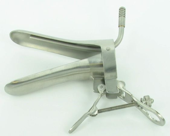 CUSCO VAGINAL SPECULUM WITH SMOKE TUBE STAINLESS STEEL AUTOCLAVEABLE - MEDIUM