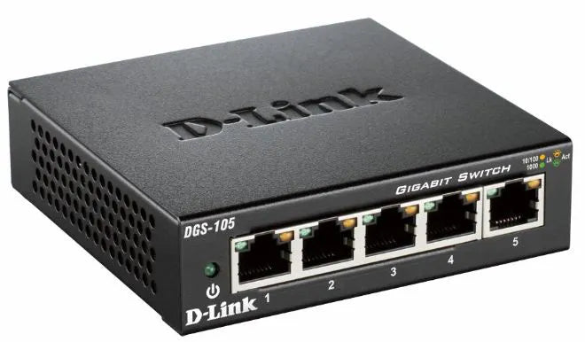 D-Link 5-port 10/100/1000Mbps Unmanaged Switch
