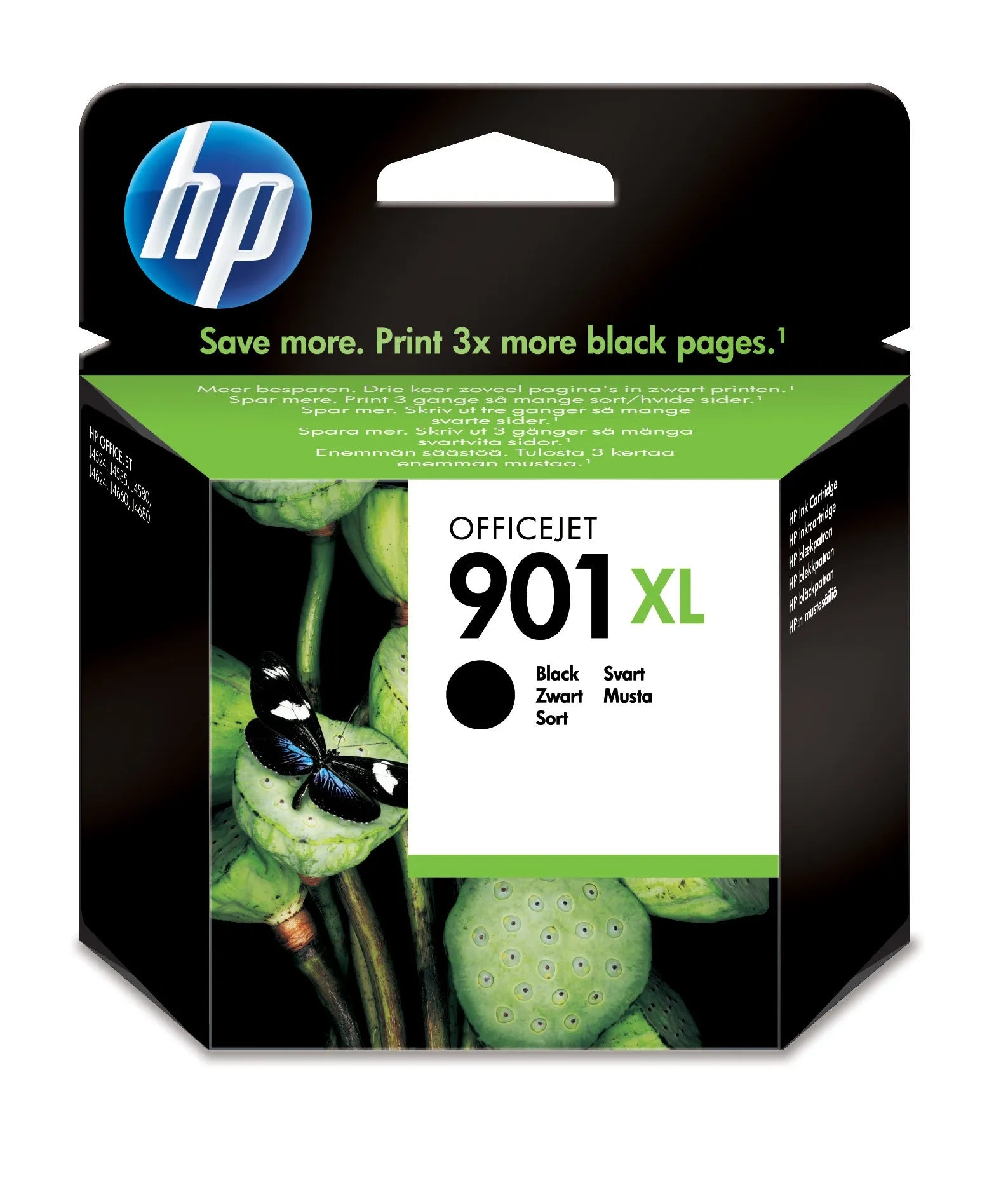 HP 901XL High Yield Black Original Ink Cartridge;~700 pages.