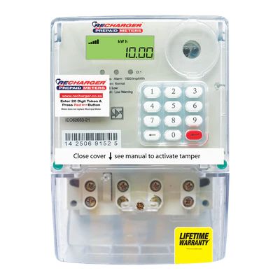 Hex Single Phase 80Amp Prepaid Electricity Meter
