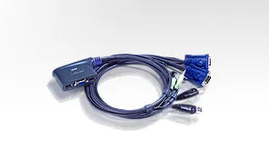 ATEN 2-Port USB VGA Cable-Built-in KVM W/ 1.8M CABLE ATEN - TecAfrica Solutions