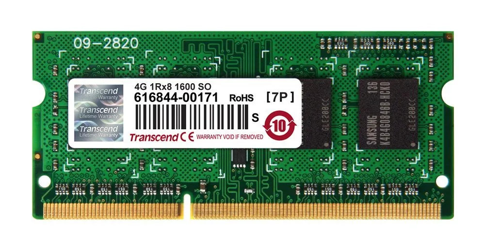 TRANSCEND 4GB DDR3L-1600 LOW VOLTAGE SO-DIMM FOR APPLE MAC