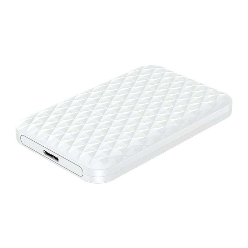 ORICO 2.5" 5Gbps|USB3.0|Diamond Pattern Design|Supports up to 4TB - Hard Drive Enclosure - White