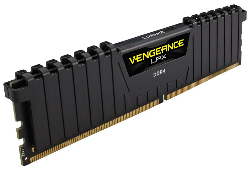 Corsair VENGEANCE® LPX 16GB (2x 8GB) DDR4 DRAM 3200MHz C16 Memory Kit; 16-18-18-36; 1.35V; Black.