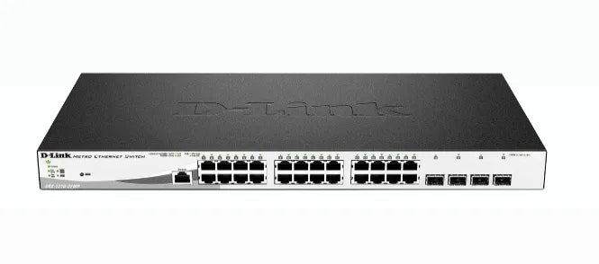 D-LINK 24 PoE 10/100/1000 ports + 4 Gigabit SFP ports Web Smart Switch - 370W PoE budget - TecAfrica Solutions