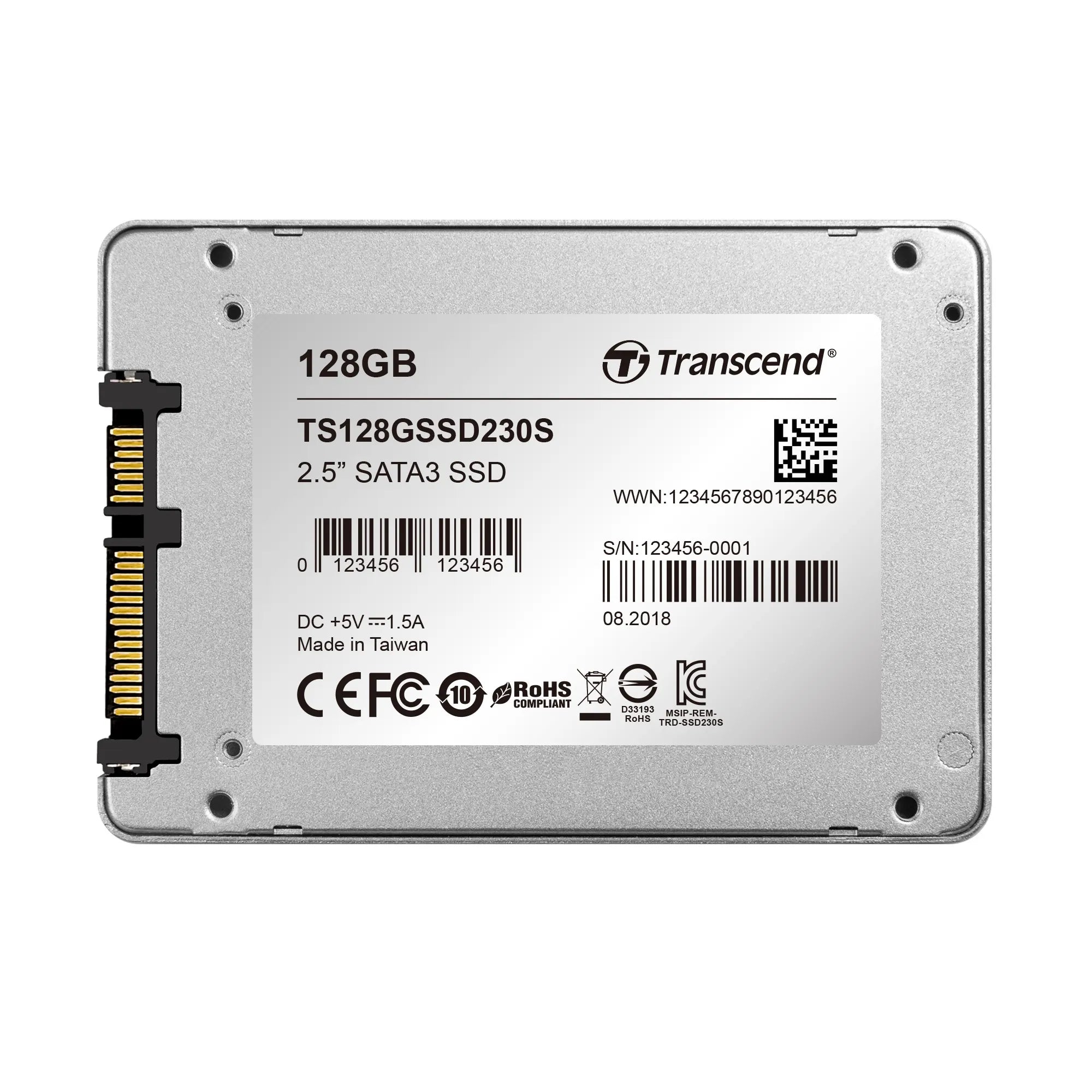 TRANSCEND 128GB SSD230 2.5' SSD DRIVE - 3D NAND