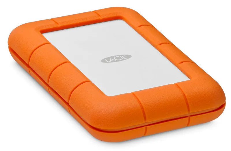 Seagate LaCie RUGGED Thunderbolt™ USB-C; 5TB; Shock; dust and water resistant; AES-256; USB 2.0; USB 3.1; Orange