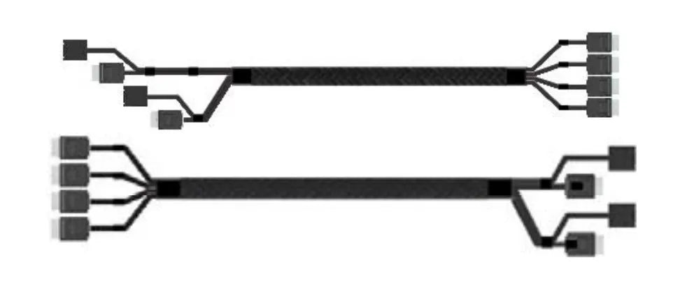 Intel 875mm long; bundled cable kit (2 cables included) straight OCuLink SFF-8611 connectors to straight/right angle OCuLink SFF
