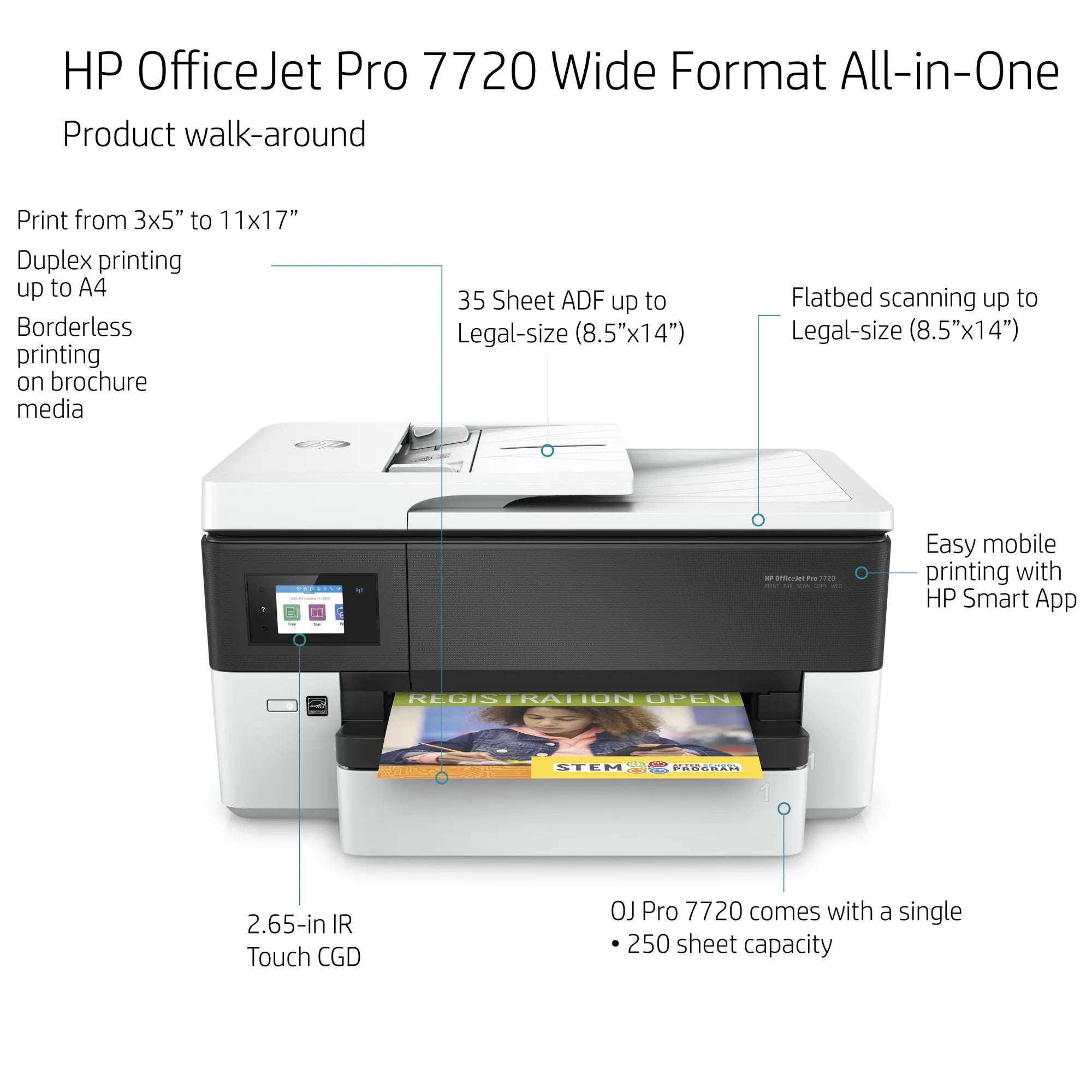 HP OfficeJet Pro 7720 Wide Format Printer