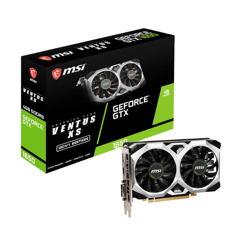 MSI Nvidia GeForce GTX 1650 D6 VENTUS XS OCV1 4GB GDDR6 128-BIT Graphics Card - TecAfrica Solutions