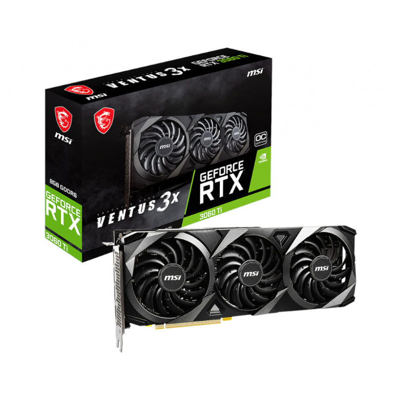 MSI Nvidia GeForce RTX 3060 Ti VENTUS 3X 8G OC LHR - TecAfrica Solutions