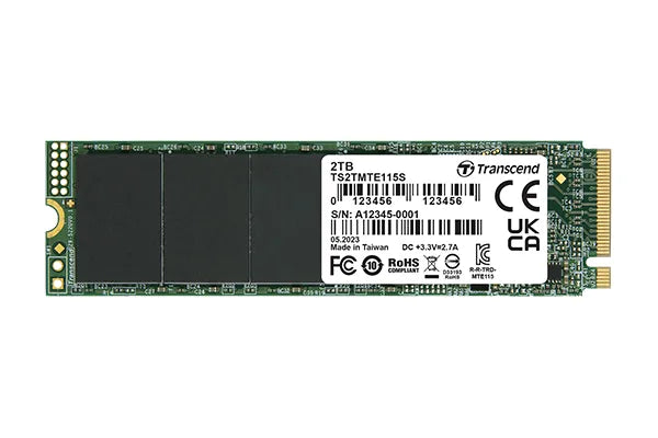TRANSCEND 1TB MTE115S PCI-E GEN 3x4 M.2 2280 SSD 3D TLC - 3200 MB/s Read 2000 MB/s Write - 400 TBW