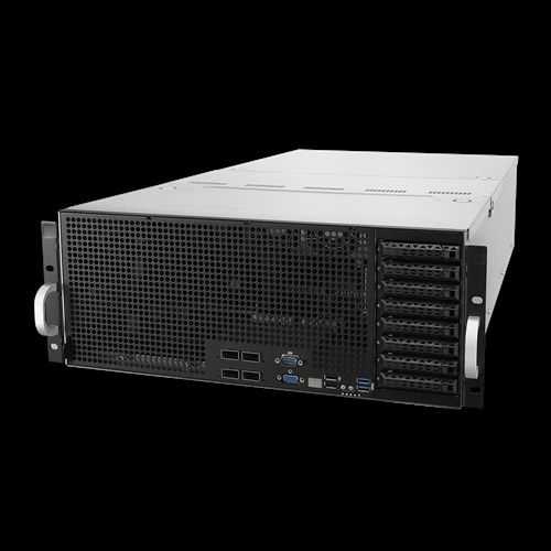 ESC8000 G4 - ASUS High-density 4U GPU server; 2 x Xeon; 12 x RDIMM; 6 X SATA; 8 X HS 2.5 BAYS;2+1 Redundant 1600W 80PLUS
