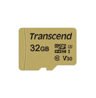 TRANSCEND 500S 32GB MICRO SDXC/SDHC CLASS 10 V30 UHS-I U3 U1 -READ 95 MB/S - WRITE 60MB/S - WITH ADAPTOR -MLC