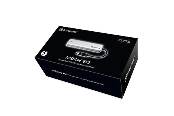 TRANSCEND 480GB JETDRIVE 855 NVME PCI-E SSD UPGRADE KITS FOR MAC WITH PCI-E THUNDERBOLT ENCLOSURE.