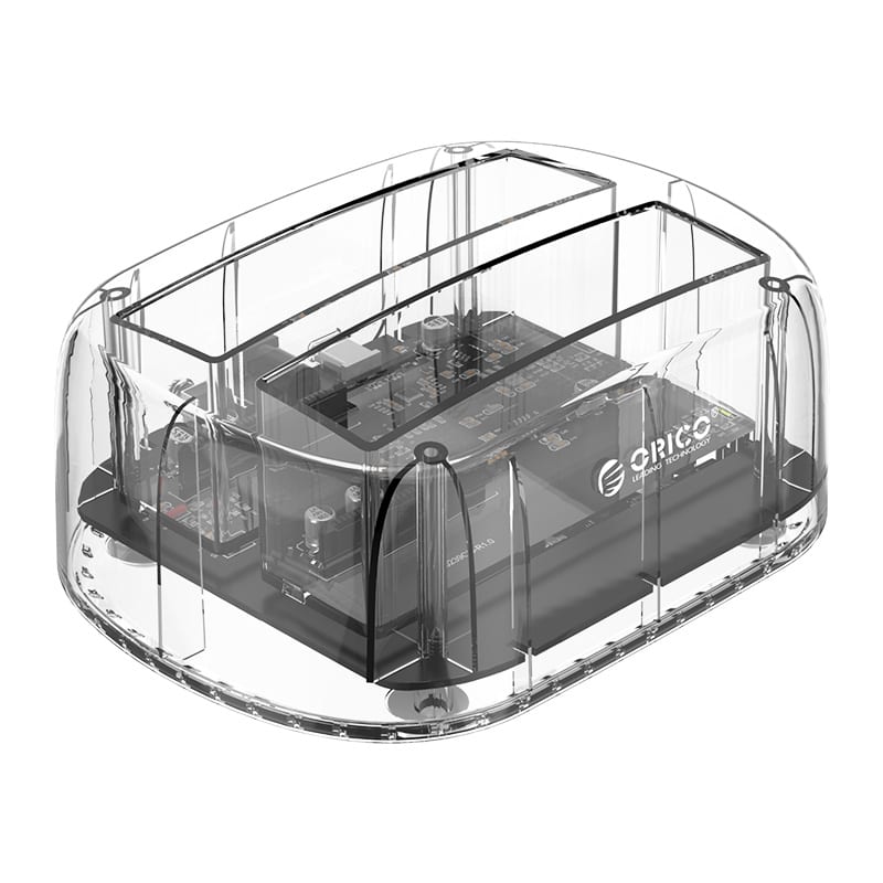 ORICO 2 Bay 2.5" / 3.5" USB3.0 HDD|SSD Dock - Transparent