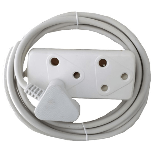 Alphacell White Extension Cord 10A - 3m