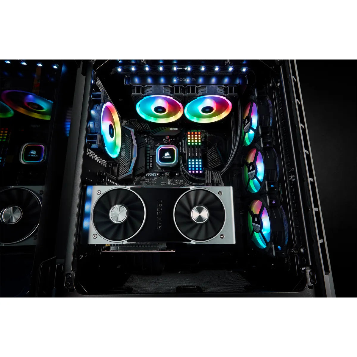Corsair Crystal Series 680X RGB High Airflow ATX Smart Case; Black;  Tempered Glass Panel