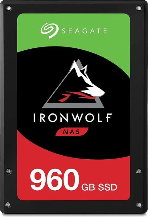 Seagate 960GB Ironwolf 110 SSD; 6GB/s SATA; 512e 3D TLC; 2.5'' 7mm