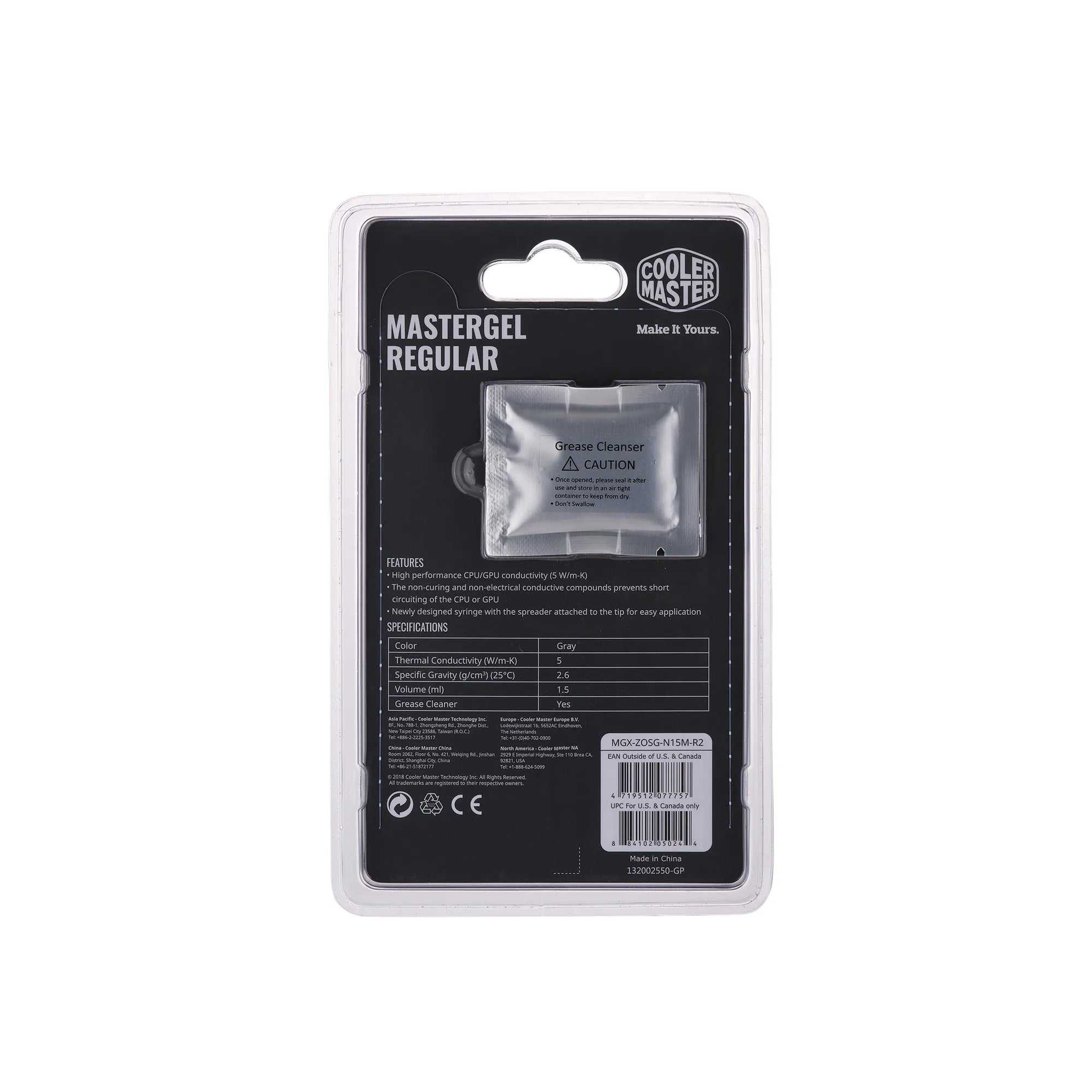 Cooler Master MasterGel Regular; Flat-Nozzle Syringe Design; CPU Thermal Paste - TecAfrica Solutions