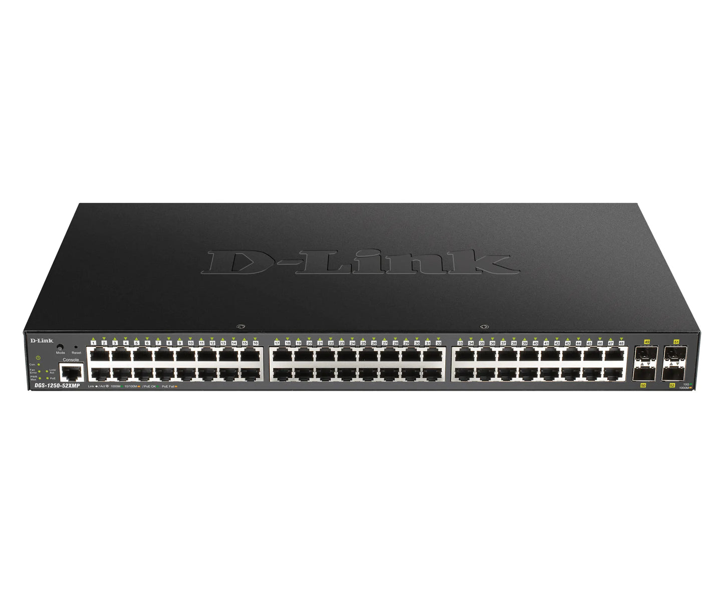 D-Link 48 Ports 10/100/1000Mbps PoE + 4 Ports 10G SFP+ Smart Managed Switch
