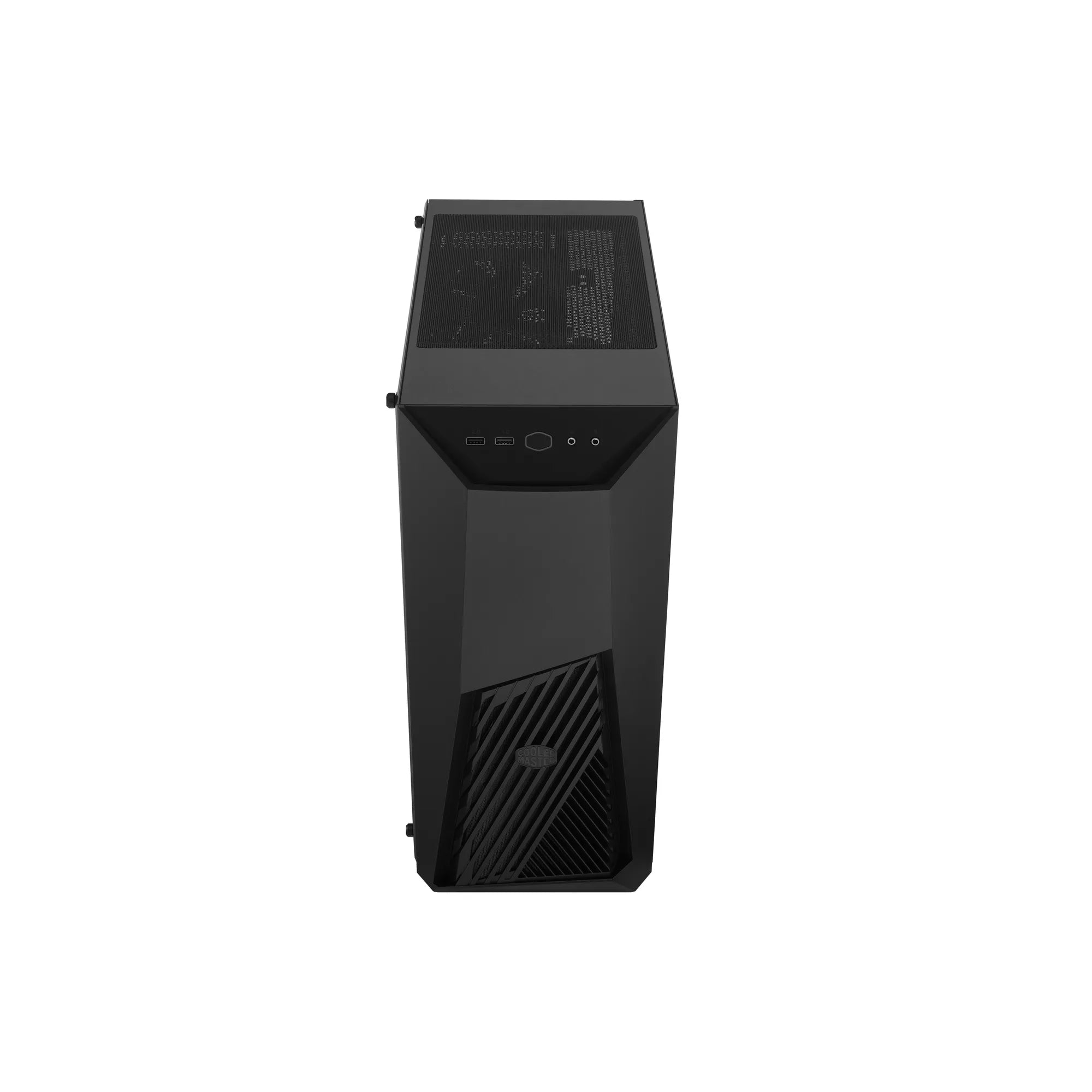 Cooler Master Masterbox K501L ATX; Black; Windowed; Angular Front Ventilation; Front 1x 120mm Red LED Installed.