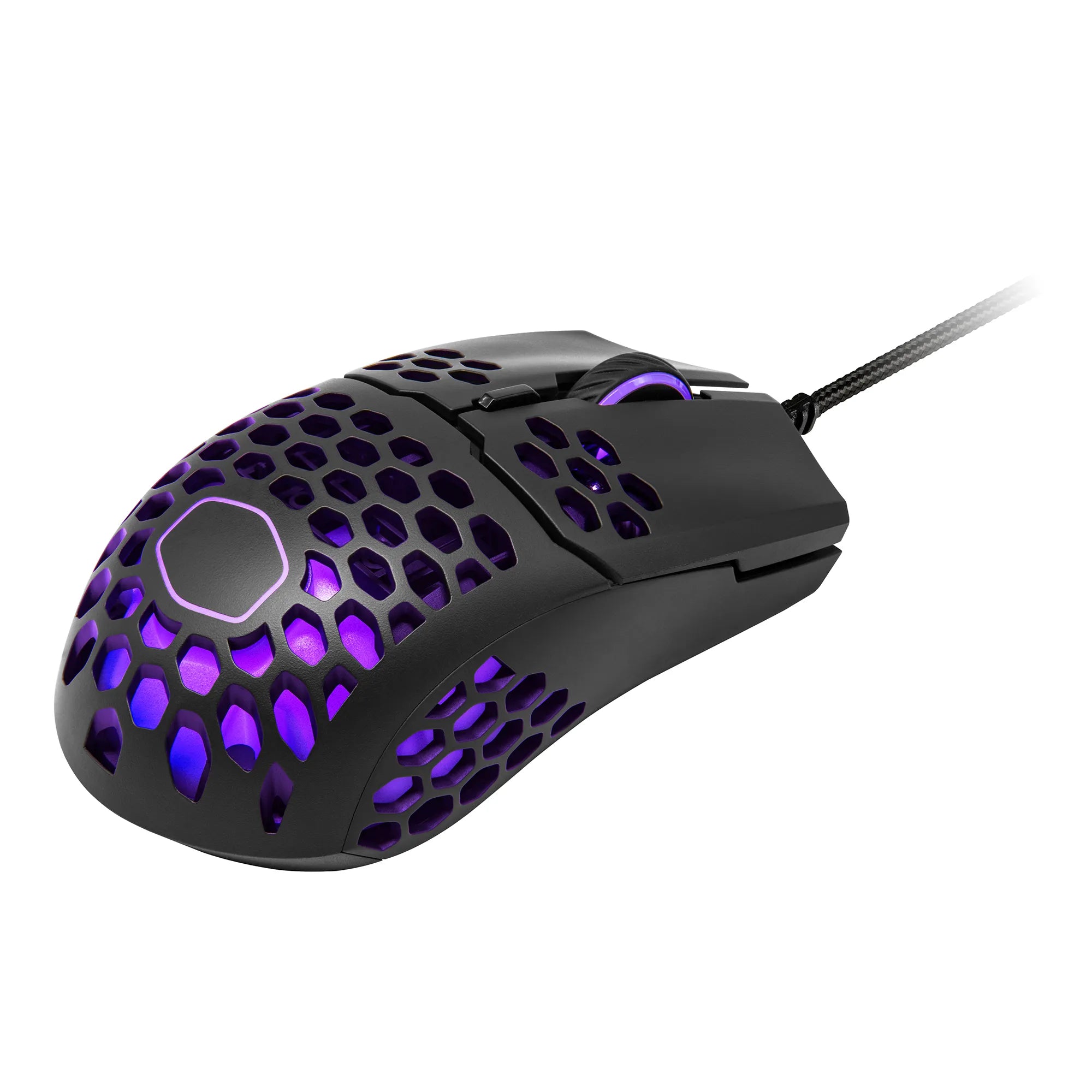 Cooler Master MM711 RGB Matte Black; Ultra Light 53g Gaming Mouse; UltraWeave Paracord Cable; Pixart PMW3389 Sensor; PTFE Skates
