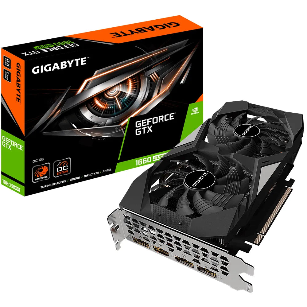 GIGABYTE nVidia GeForce® GTX 1660 SUPER OC  - 6144MB GDDR6 HDMI/DP x3.