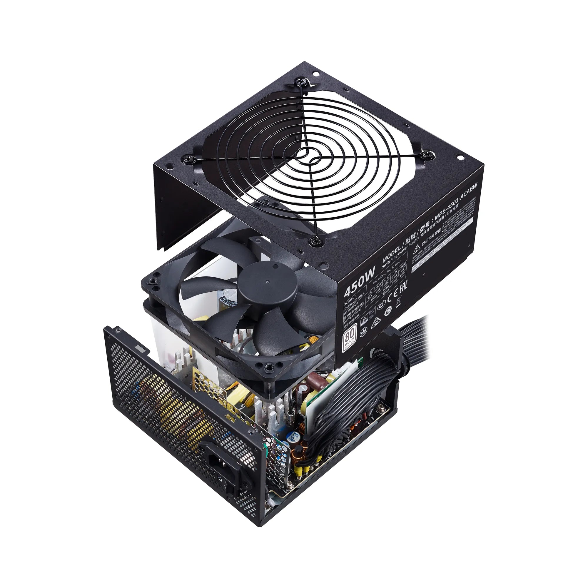 Cooler Master MWE 450W ATX PSU; 80+ White Rated ; 3 Year Warranty; Flat Black Cables; Non Modular.
