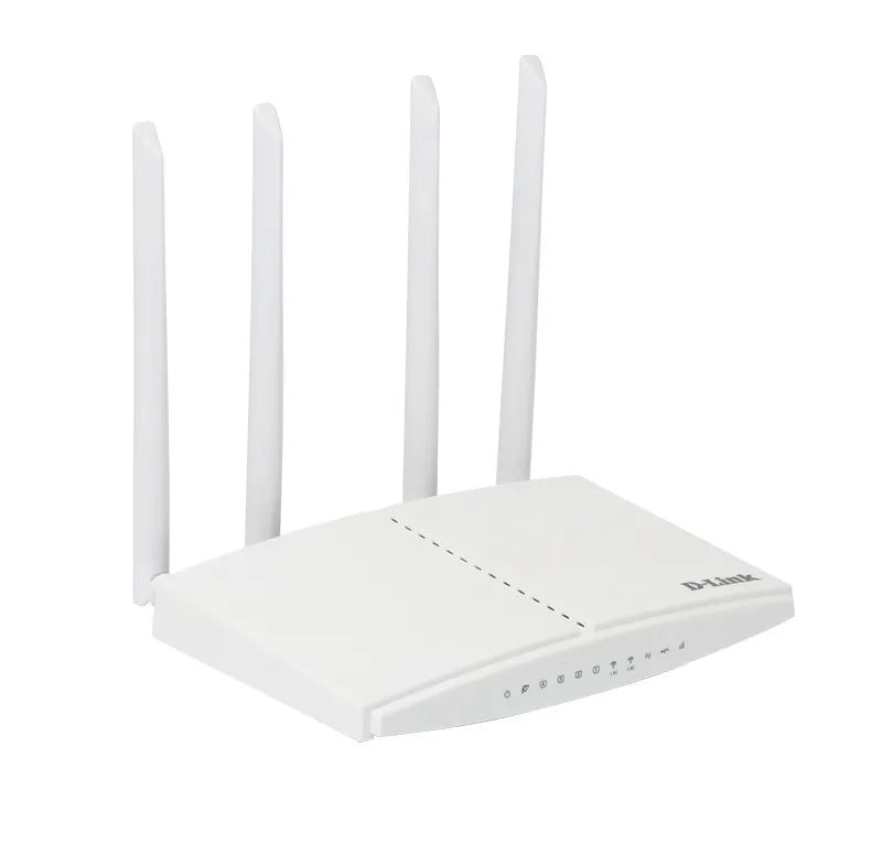 D-Link 4G LTE AC1200 Router Cat6 LTE-A (Band40/Band3); 4 Fixed 5dBi Antenna (2x LTE + 2x Wi-Fi); 4x Gigabit LAN; 1x Gigabit WAN;