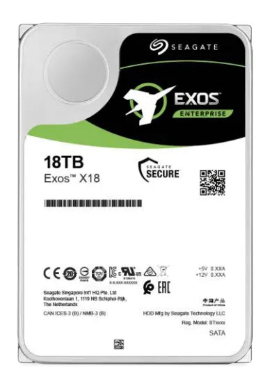 Seagate Enterprise Exos X18 3.5-inch 18TB SAS Internal Hard Drive ST18000NM004J