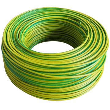 Rubicon Panel wire, green/yellow, 6mm, 100m