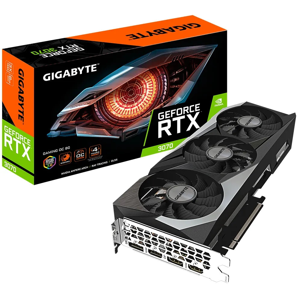 GIGABYTE nVidia RTX 3070 GAMING OC - 8GB GDDR6 2xDP/ 2x HDMI.  V2.0
