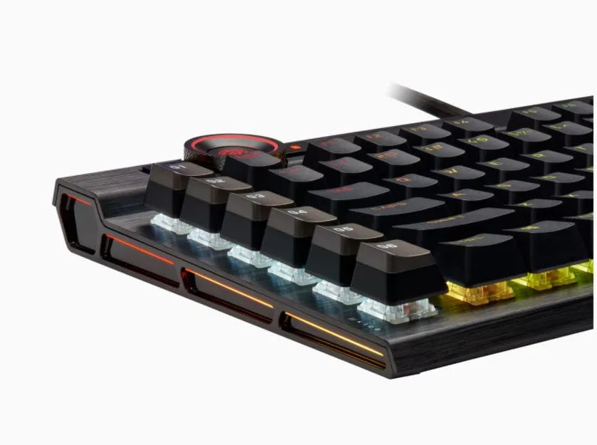 CORSAIR K100 RGB Optical-Mechanical Wired CORSAIR OPX Switch Keyboard with RGB Backlighting – Black.