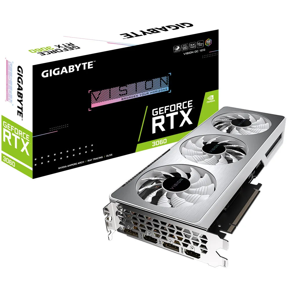 GIGABYTE nVidia GeForce® RTX 3060 VISION OC - 12GB GDDR6 2x HDMI/2x DP V2.0 - TecAfrica Solutions