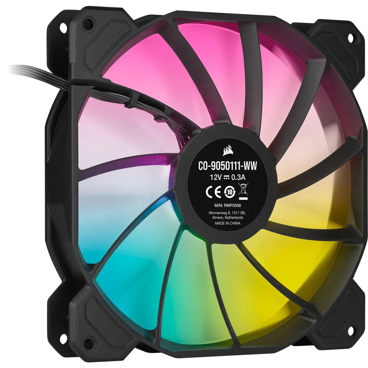Corsair SP140 RGB ELITE; 140mm RGB LED Fan with AirGuide; Dual Pack with Lighting Node CORE