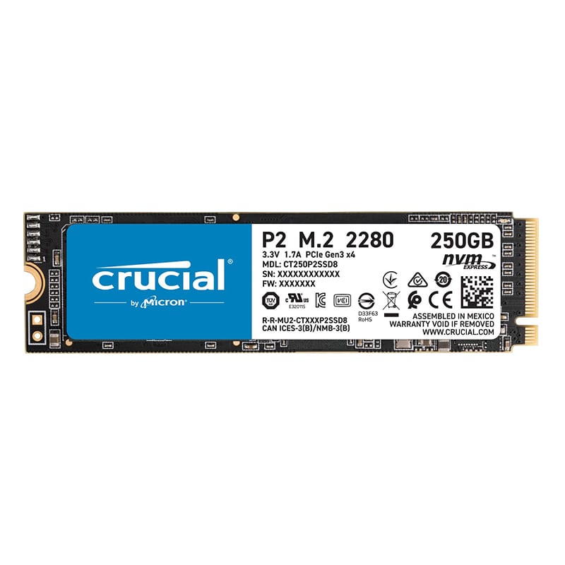 Crucial P2 250GB M.2 NVMe 3D NAND SSD