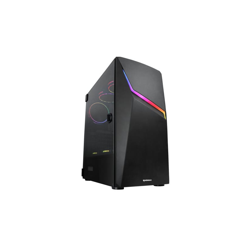 Raidmax F03 ATX | Micro-ATX | Mini-ITX ARGB Mid-Tower Gaming Chassis - Black - TecAfrica Solutions